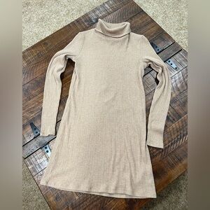 Babaton Ribbed Turtleneck Sweater Dress